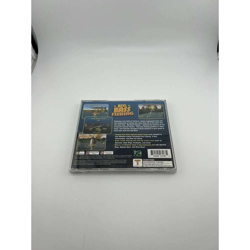 Big Bass Fishing (Sony‎ PlayStation 1, 2002) PS1 CIB Complete with Manual